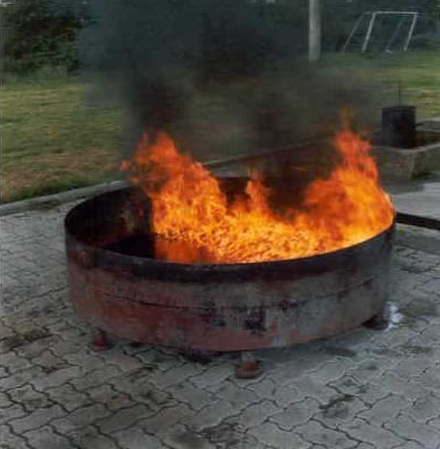 Incêndio na fase inicial